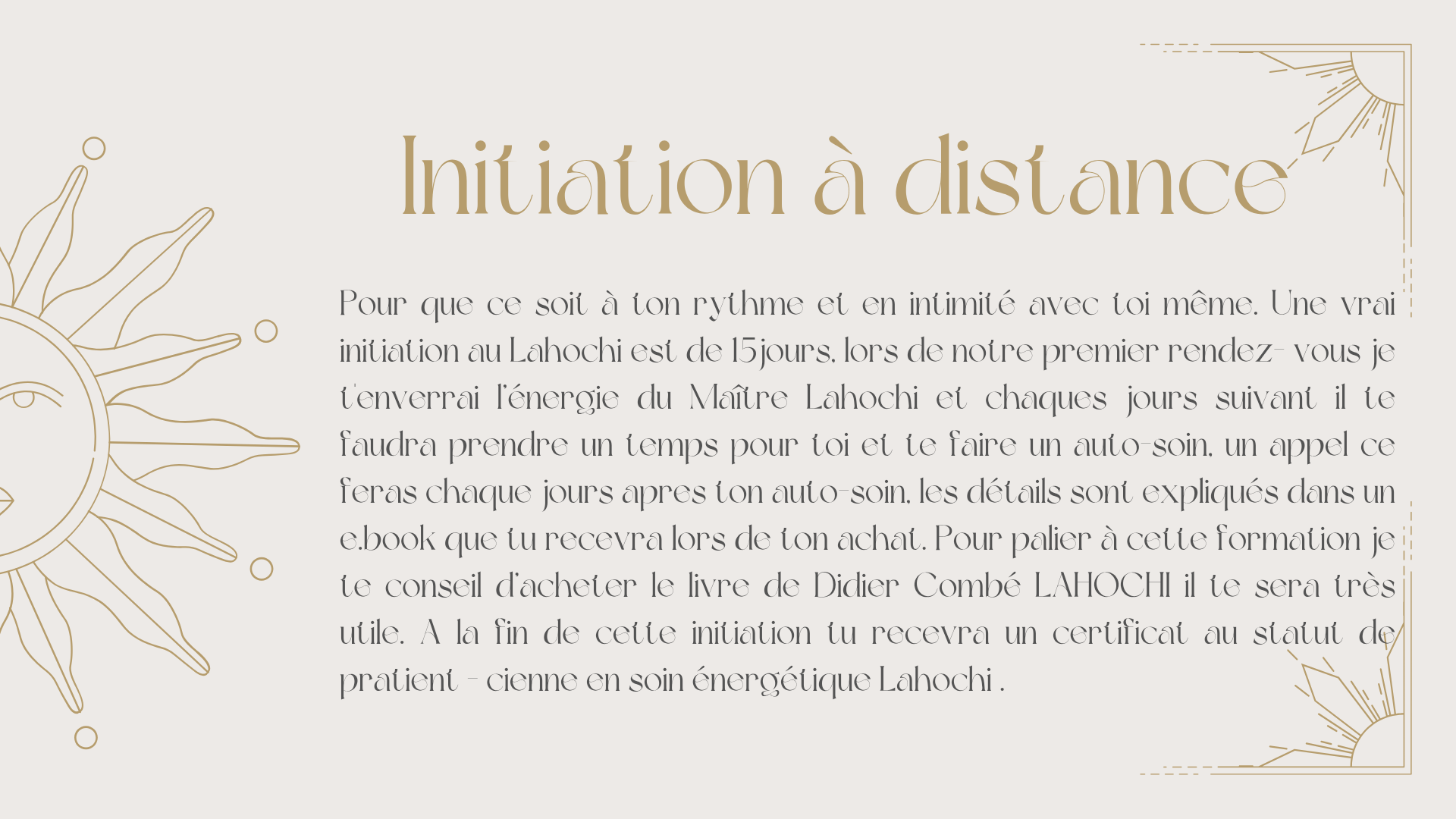 Initiation à distance